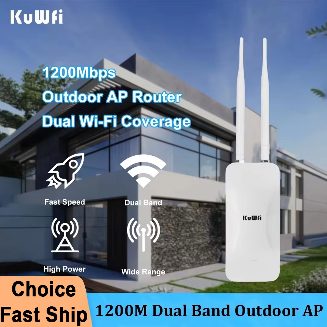 Outdoor Power Post - KuWFi Alta Potência AP1200 Ponto de