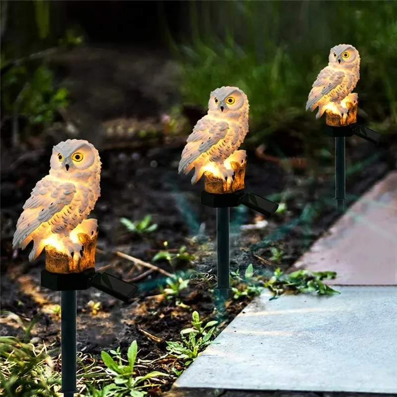 Outdoor Power House - Coruja Animal Solar Garden Lights, Solar
