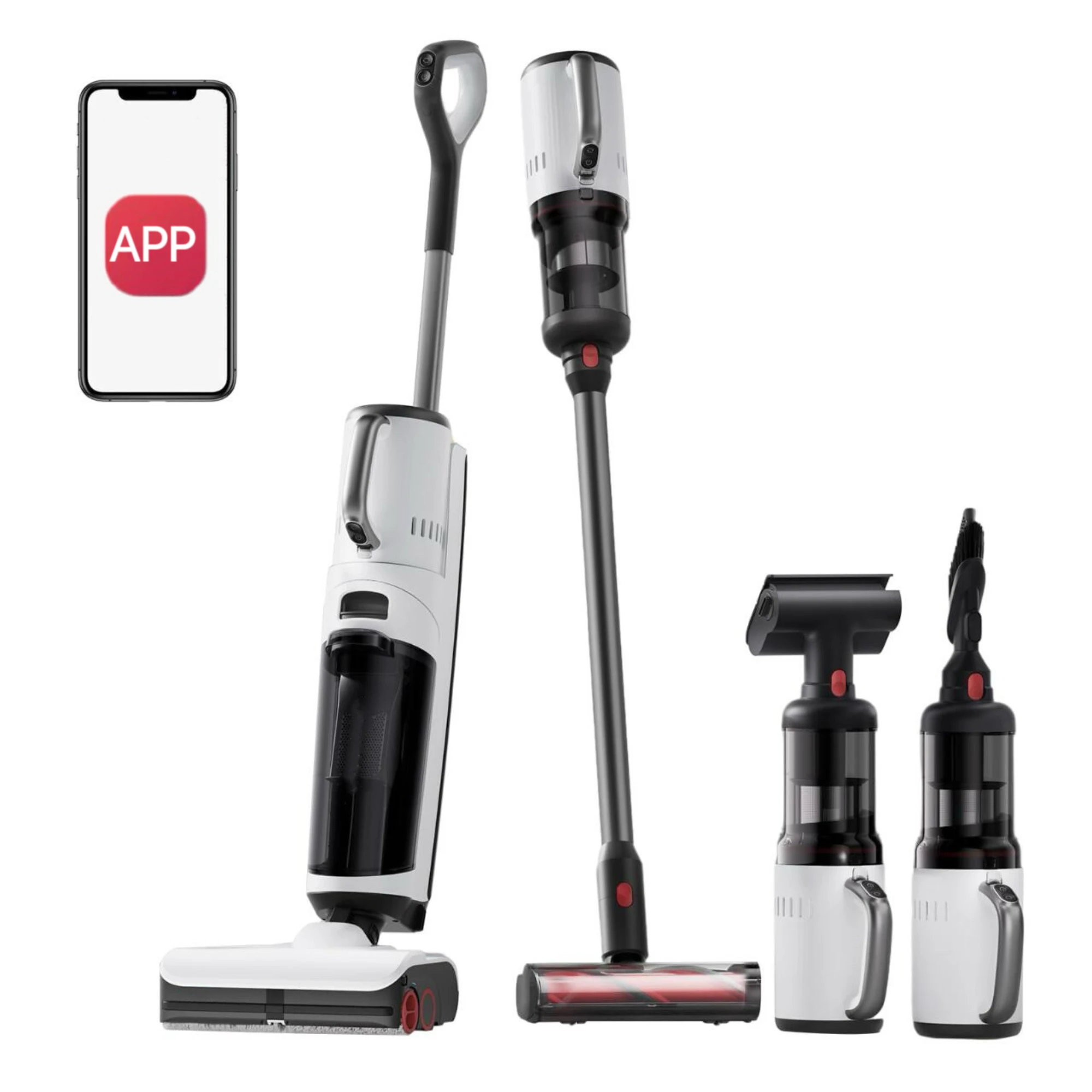 Outdoor Power Mop - 5-em-1 poderoso 17000Pa um passo controle