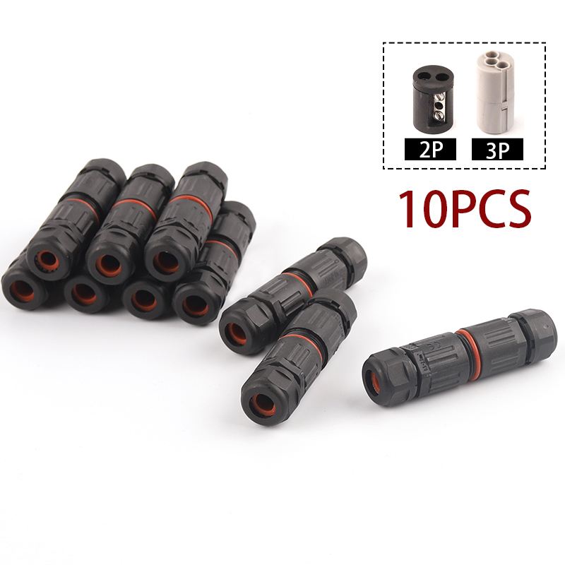 Outdoor Power Block - Conector reto à prova d'água ip68
