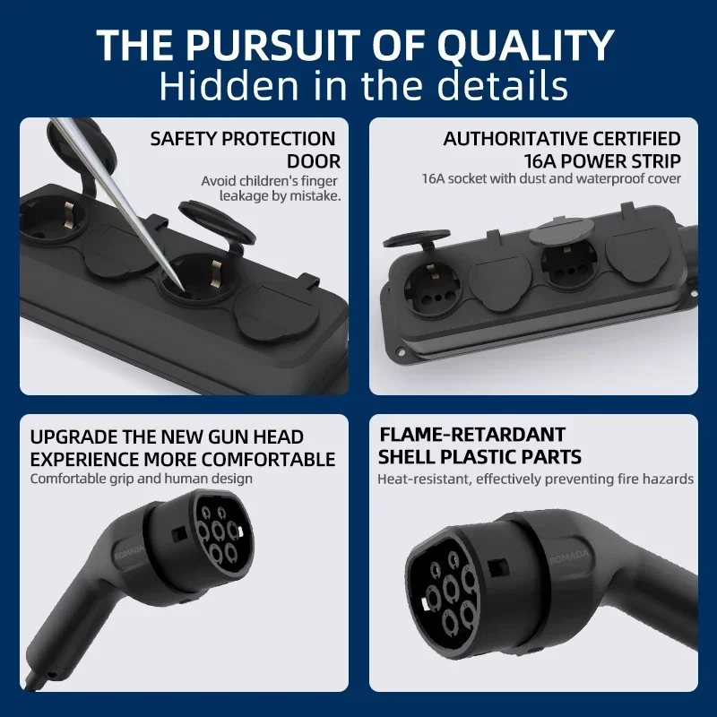 Carregador ev portátil para ca - Outdoor Power Wire avaliação e preço