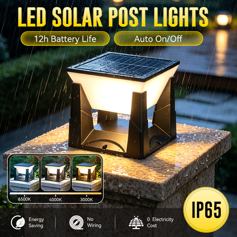 Luz Solar de Poste em 3 Cores, - Outdoor Power Post avaliação e preço