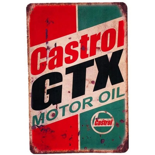 Placa de Metal Retrô Castrol G - Castrol Oil Gtx avaliação e preço