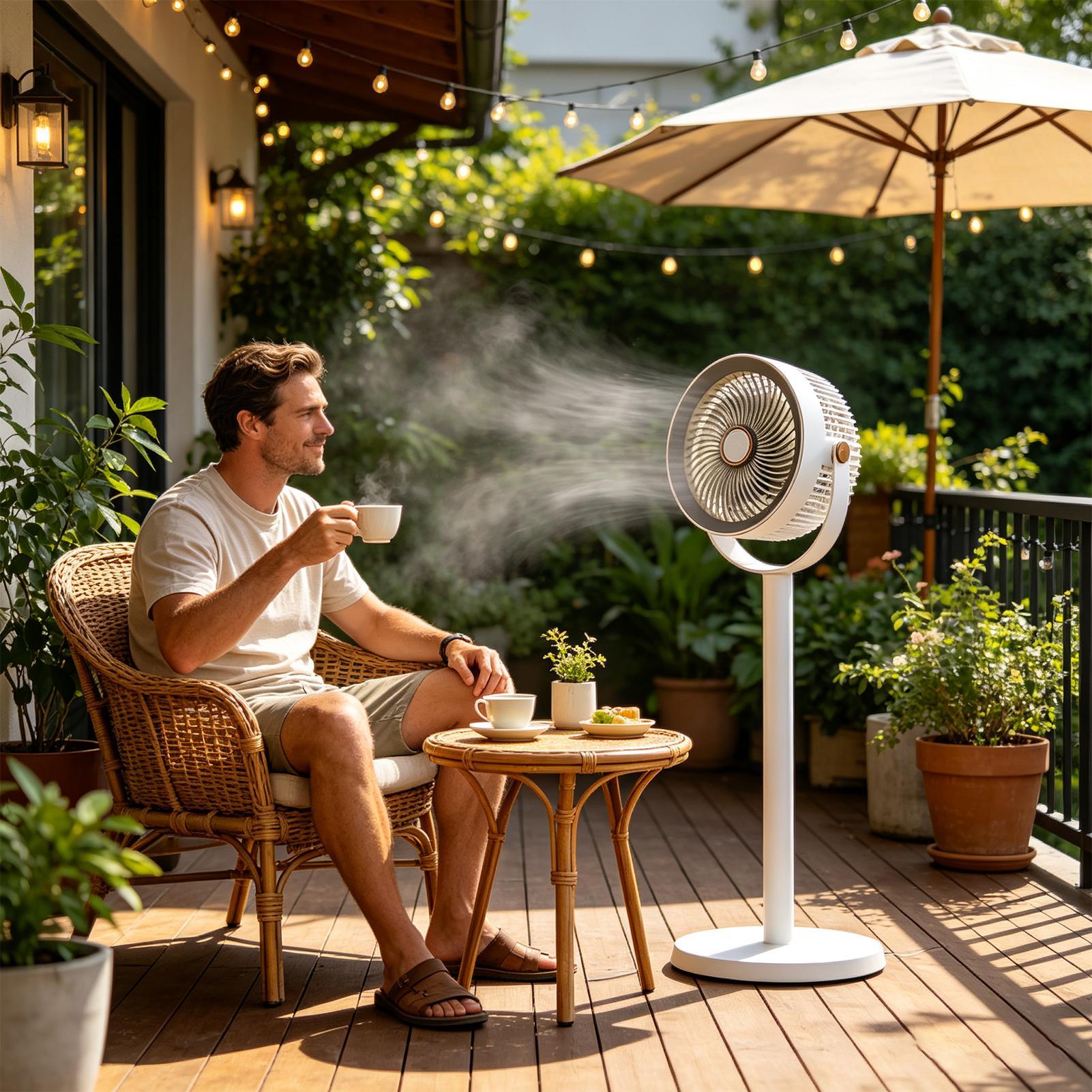 Ventilador de Pé Recarregável  - Outdoor Power Pedestal avaliação e preço