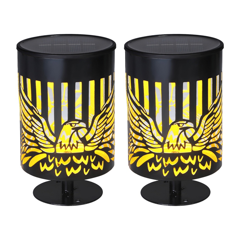 2 pacote de luzes de cerca sol - Outdoor Power Post avaliação e preço