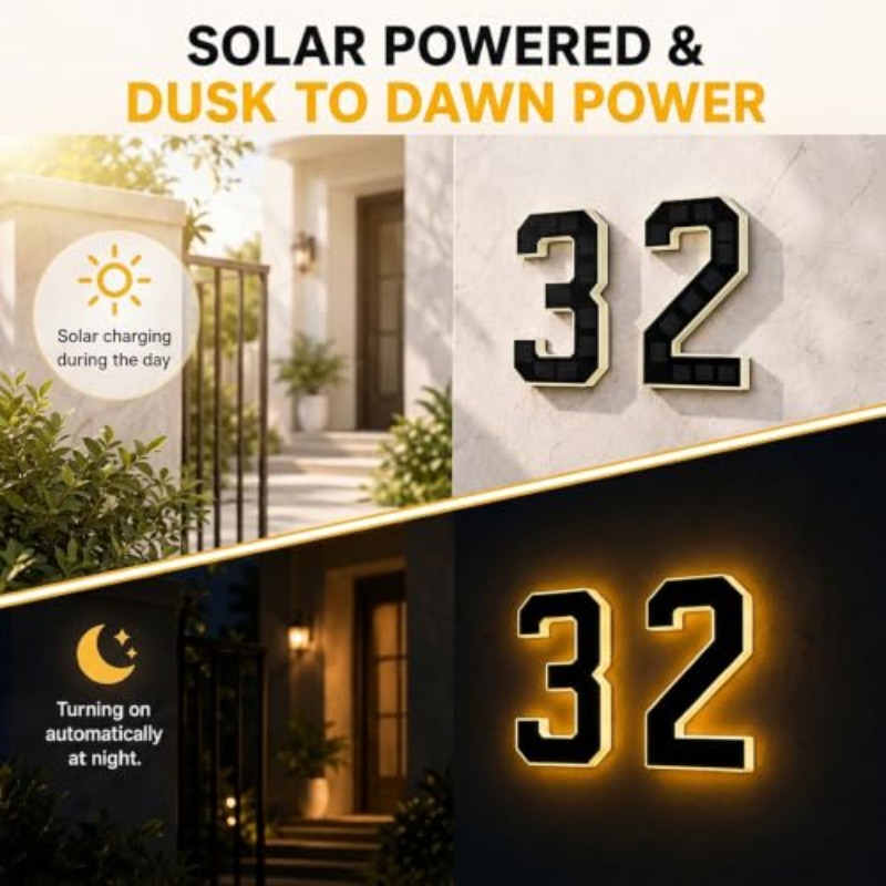 Luz de Número de Casa LED Sola - Outdoor Power House avaliação e preço