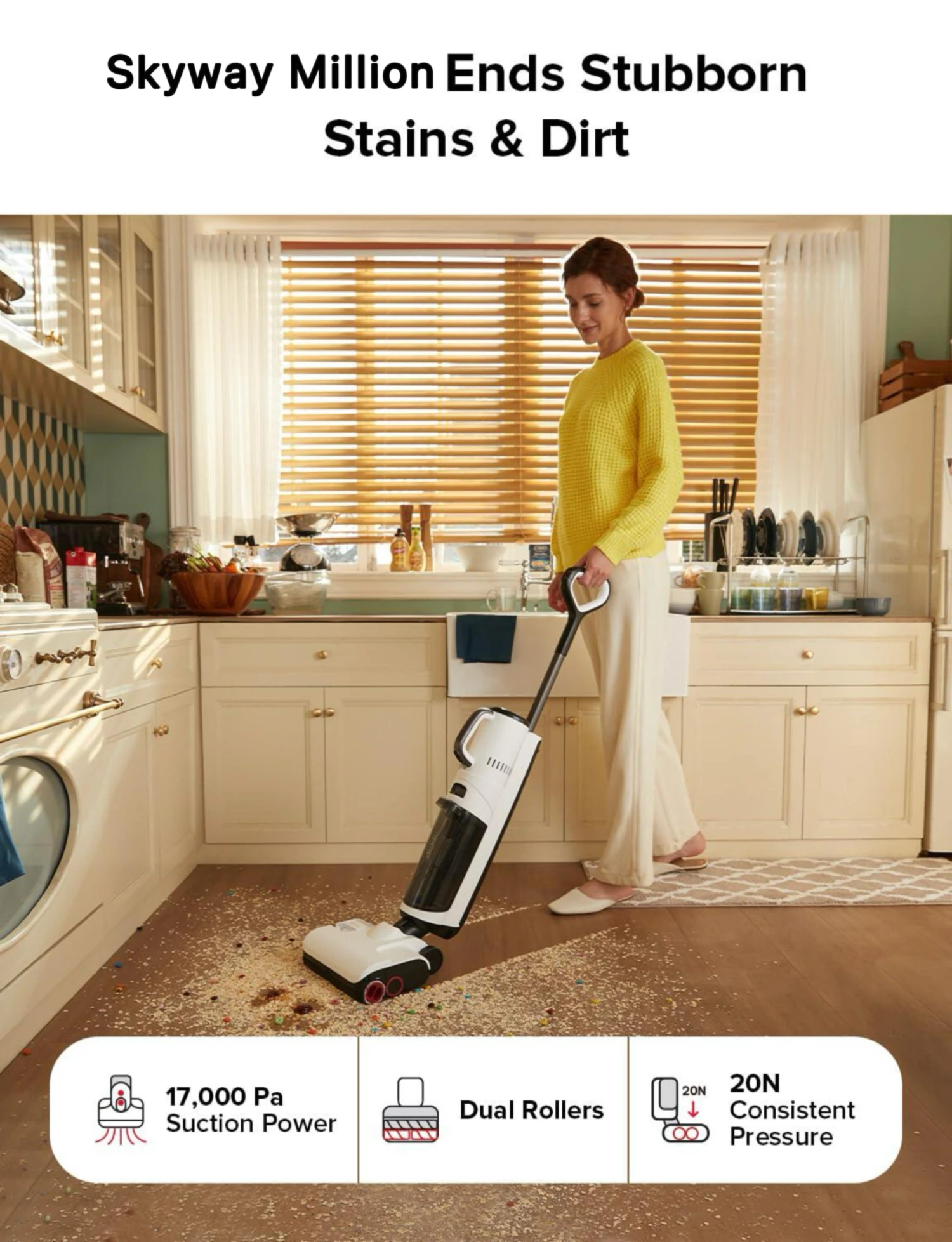 5-em-1 poderoso 17000Pa um pas - Outdoor Power Mop avaliação e preço
