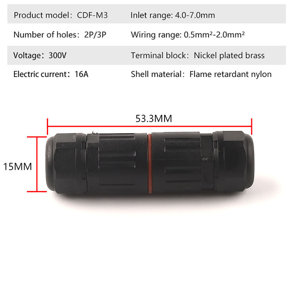 Conector reto à prova d'água i - Outdoor Power Block avaliação e preço